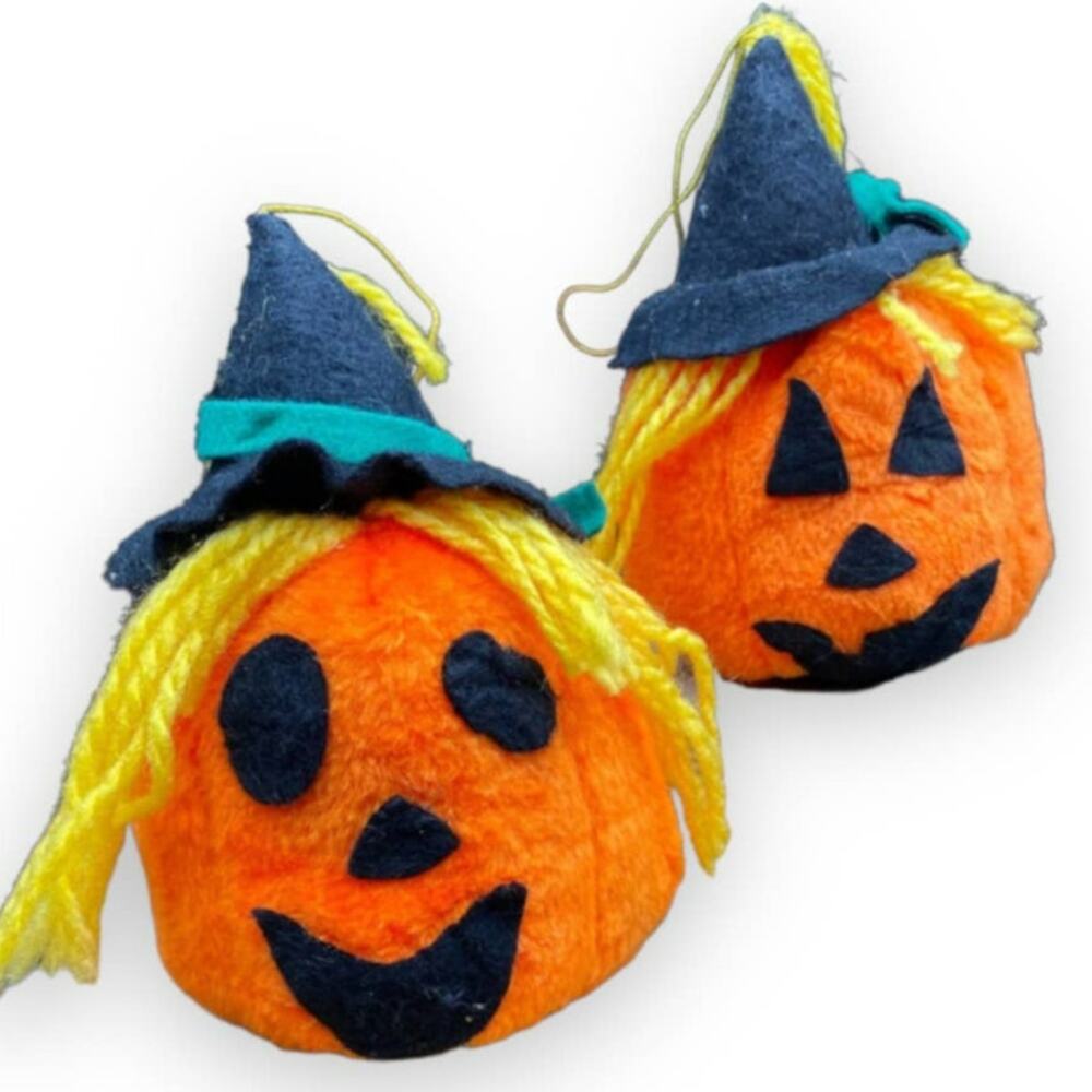Set of 2 Vintage Jack-o-Lantern Carnival Prizes - Fun World - Halloween